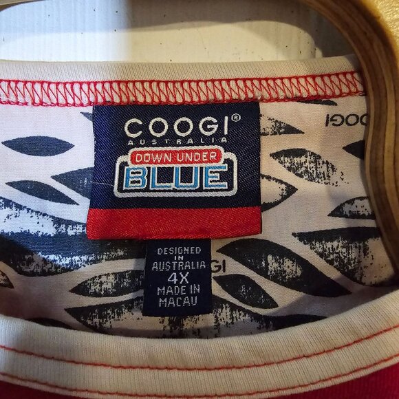 Coogi Tee Shirt 4XL Men's Long Sleeve Red‎ Graphic Print - Picture 4 of 6